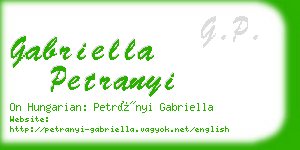 gabriella petranyi business card